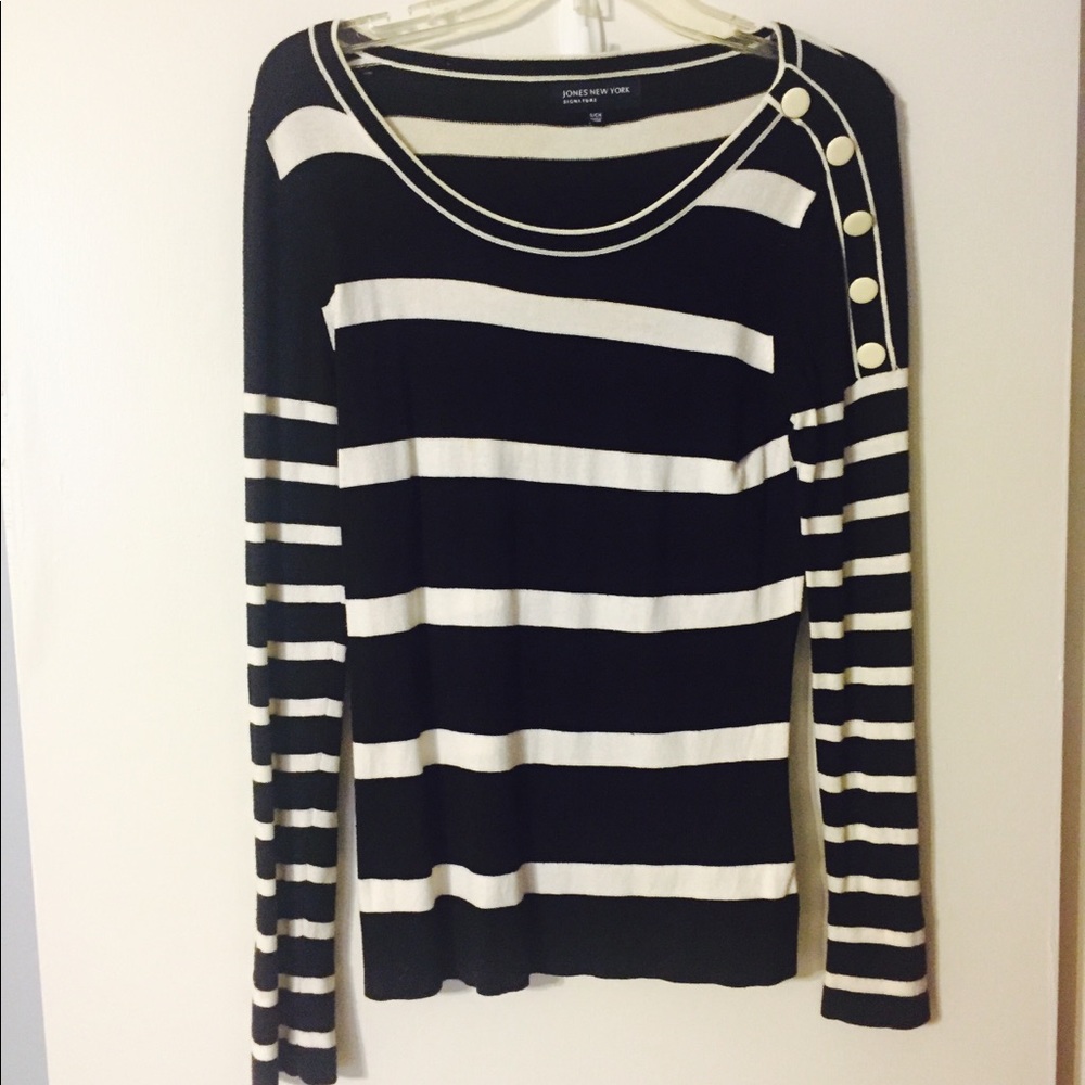 Striped Sweater With Buttons